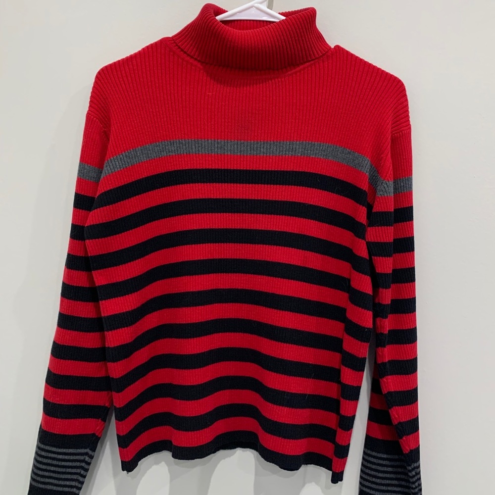 Liz Claiborne Striped Turtleneck